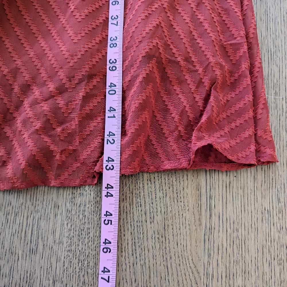 Elegant Rust Orange Midi Dress - Picture 11 of 13
